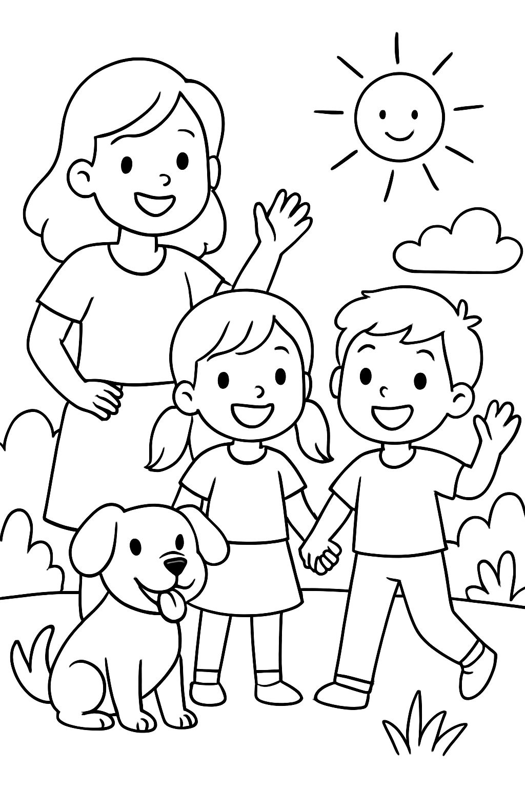 mama, meine schwester, mein hund und ich