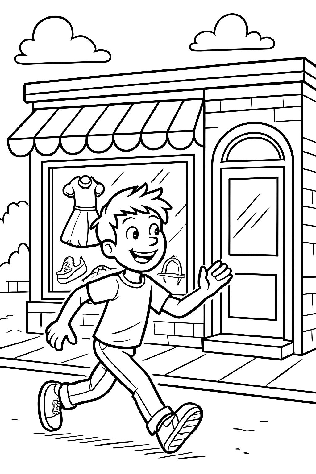 a shop from the outside with a display window