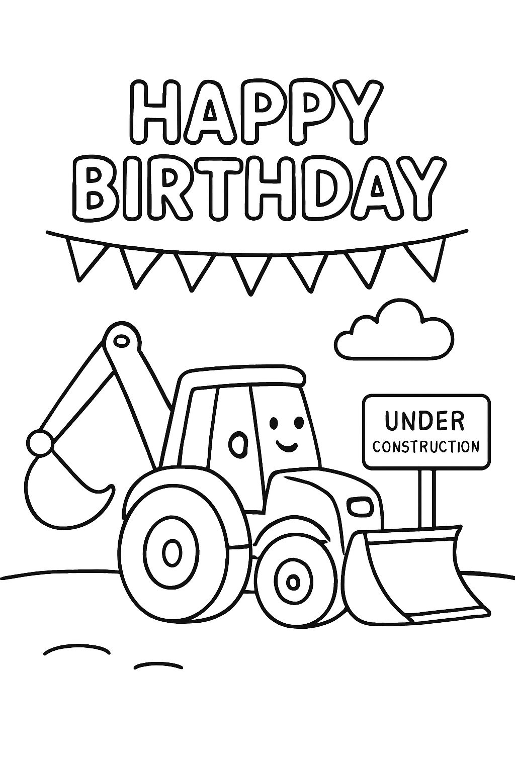 Happy Birthday Construction site