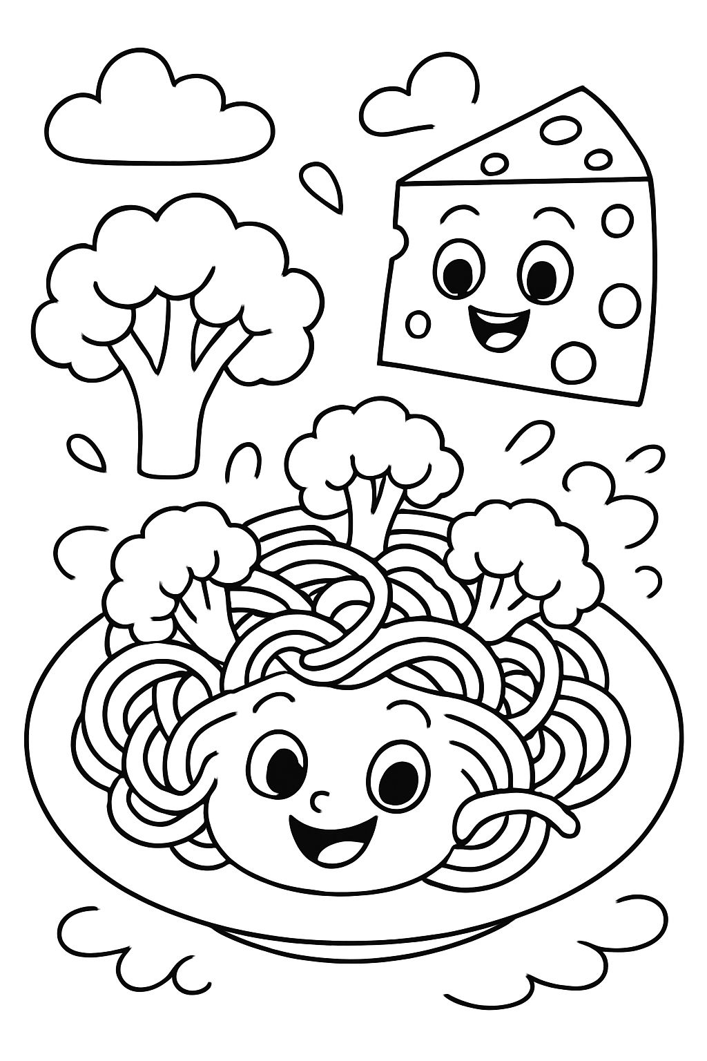 pâtes avec brocoli et fromage