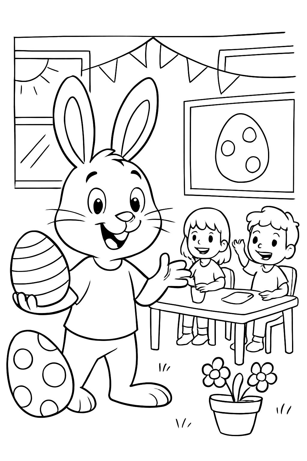 Easter bunny in kindergarten