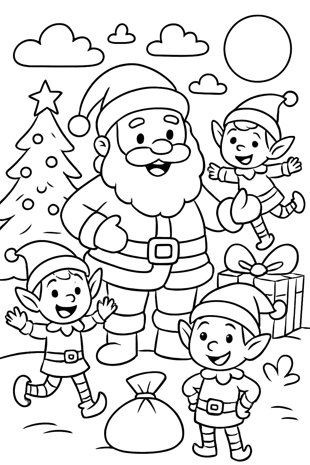 Père Noël et elfes