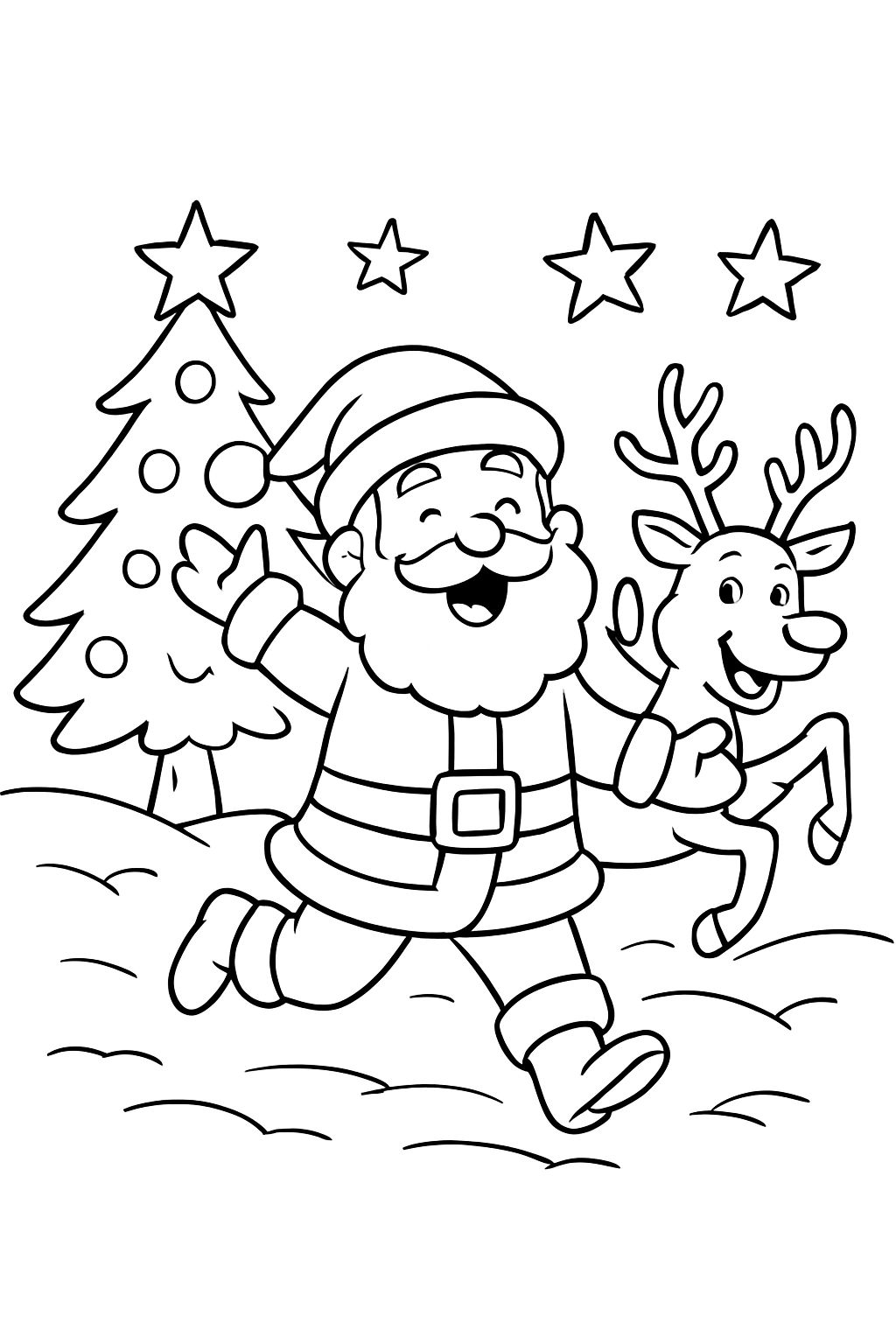 Weihnachtsman tannenbaum sterne rentier Weihnachtsman tannenbaum sterne rentier