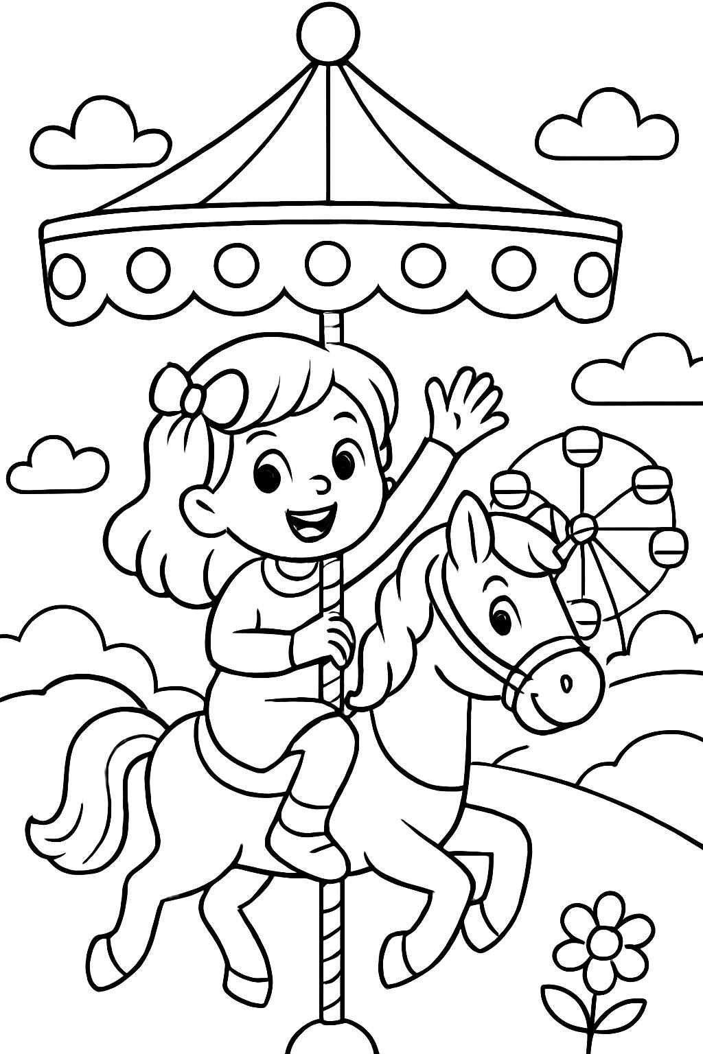 girl on a carousel