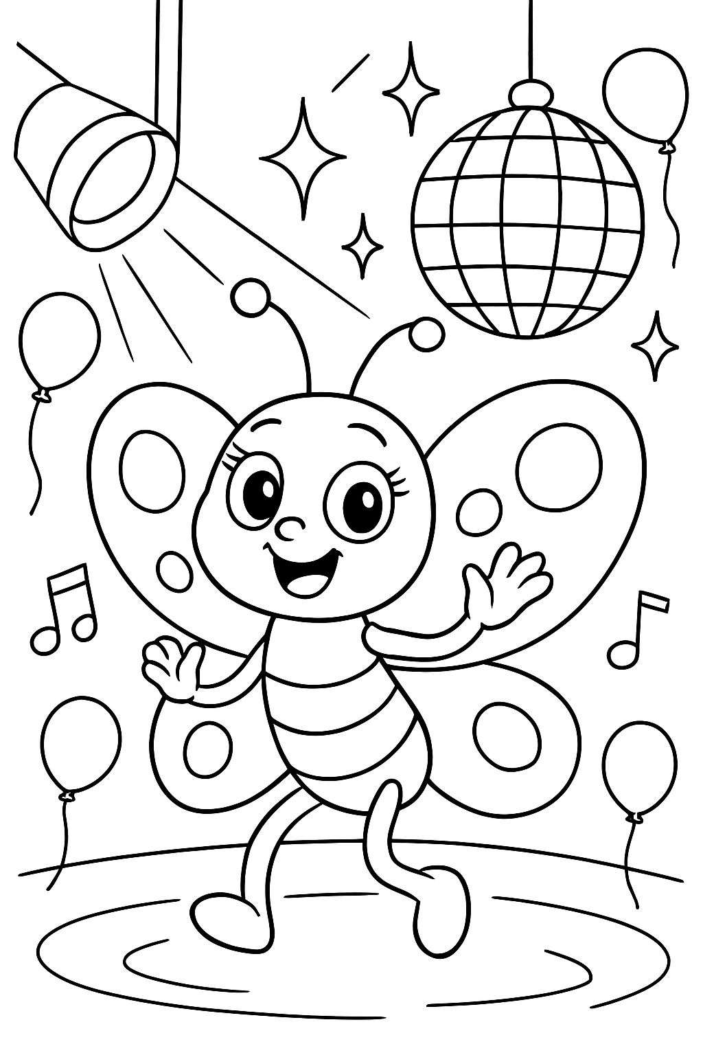 Butterfly at a disco party