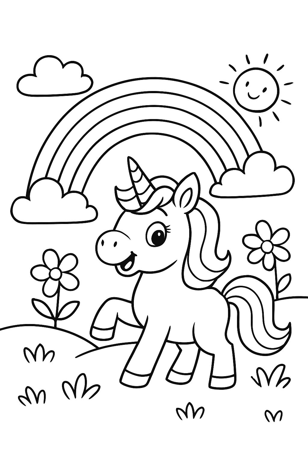 rainbow and a unicorn
