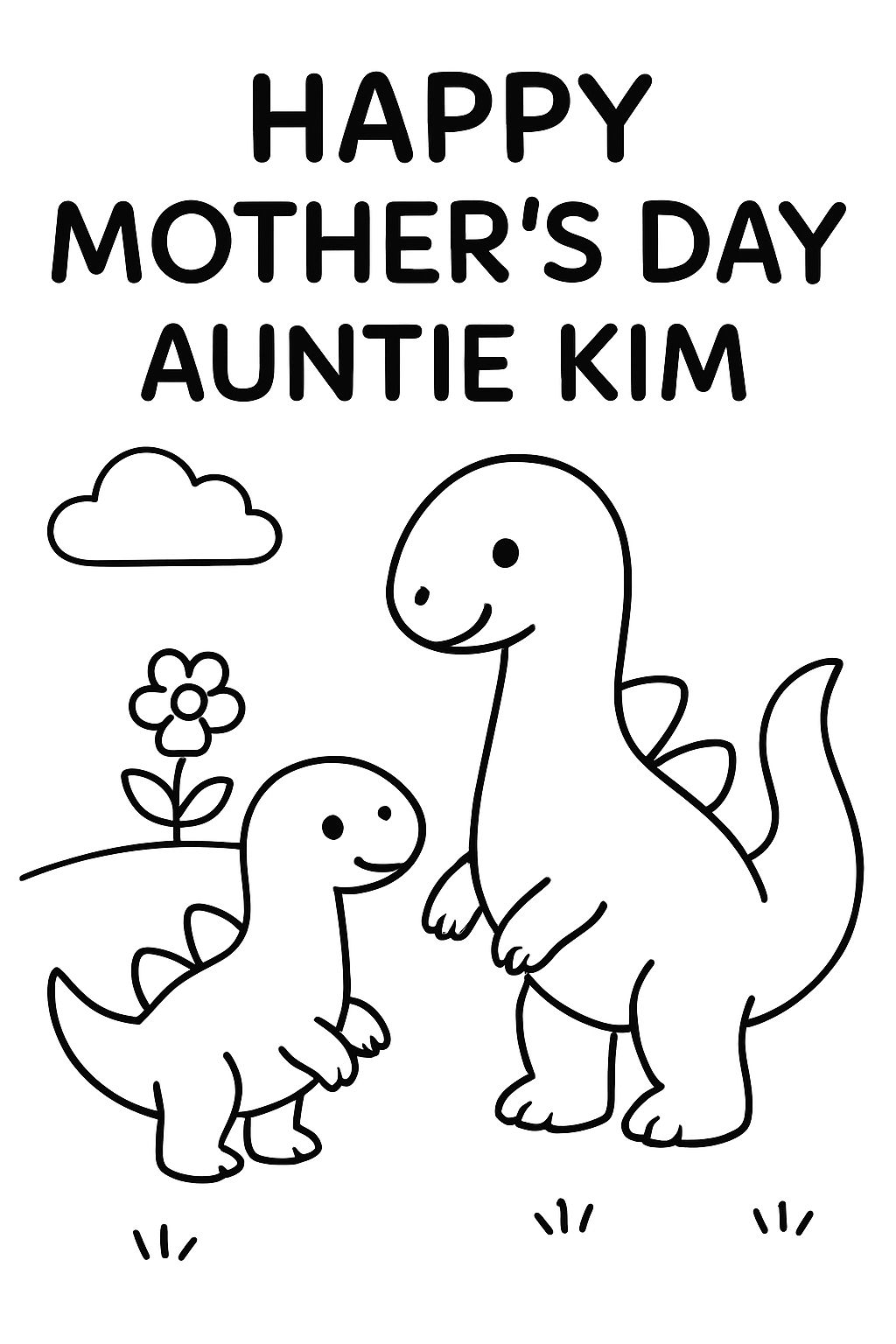 Happy mother’s day auntie kim dinosaurs