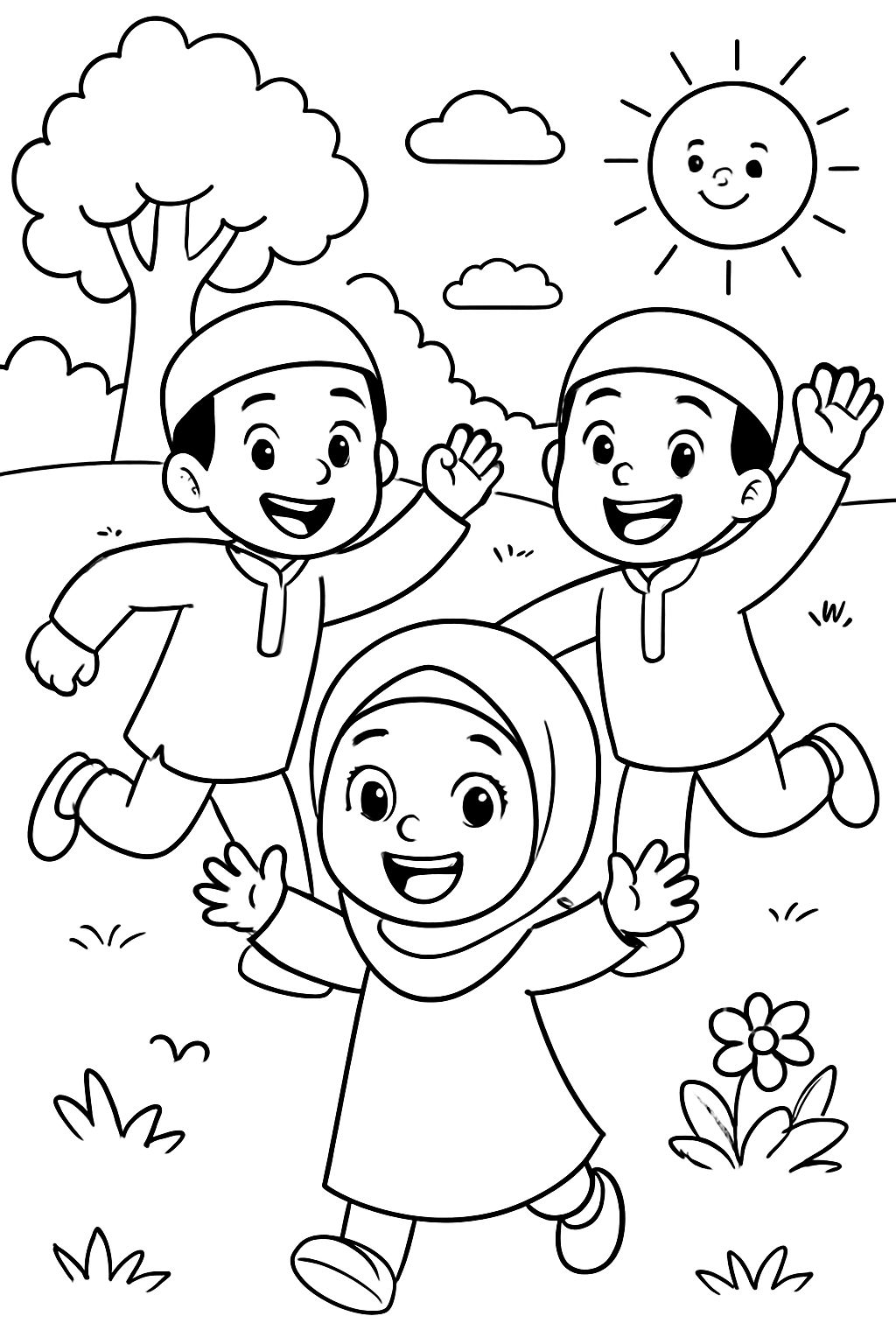 zwei muslimische Brüder und 1 Schwester