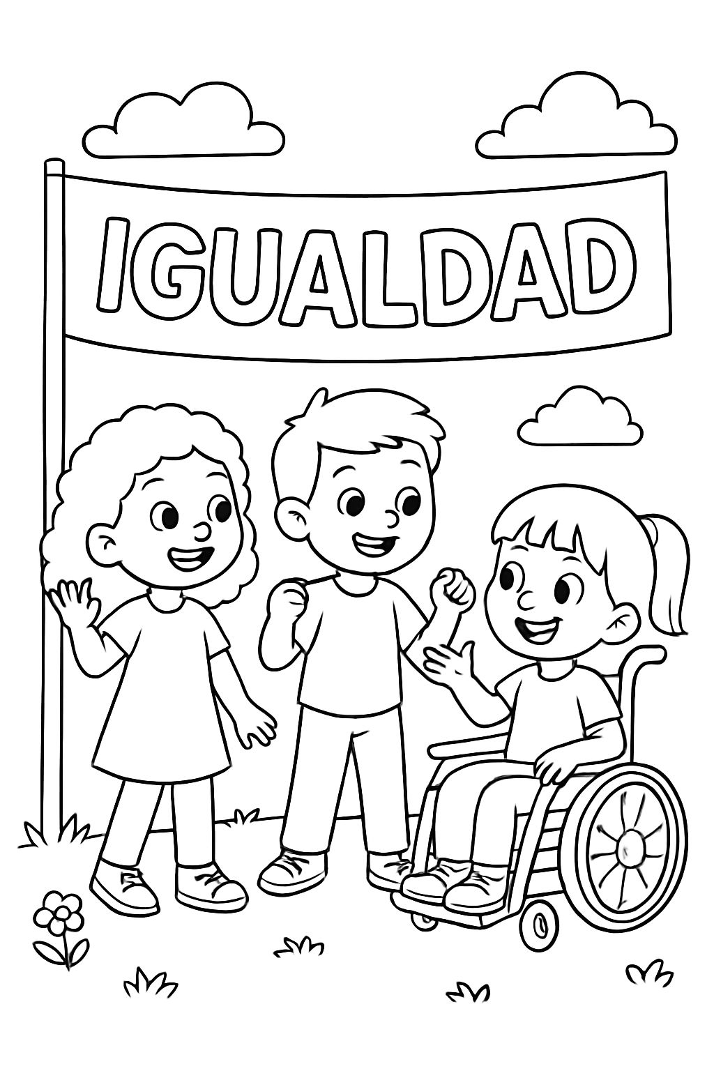igualdad para colorear
