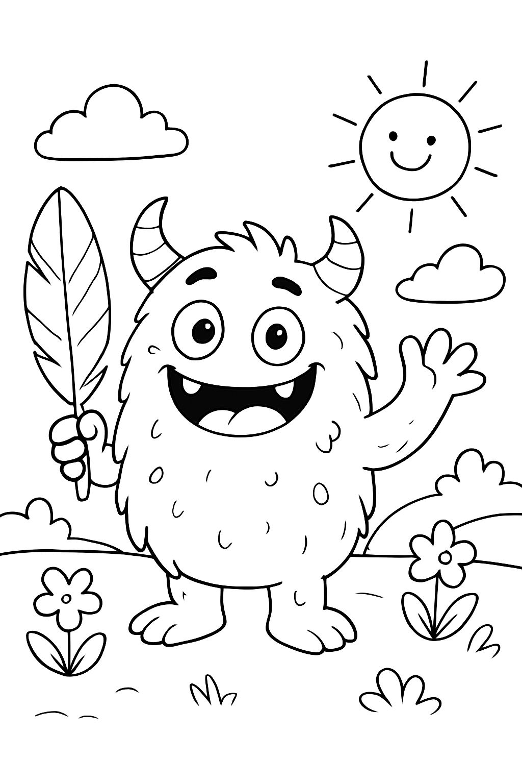 A monster with feather