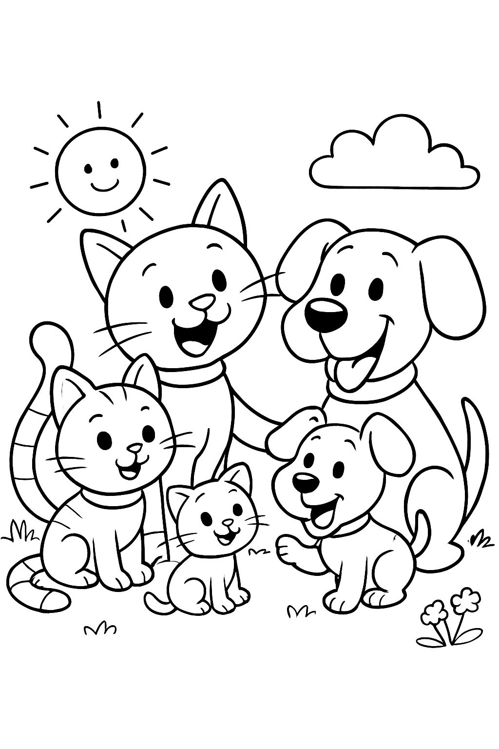 cat and dog family cat and dog family