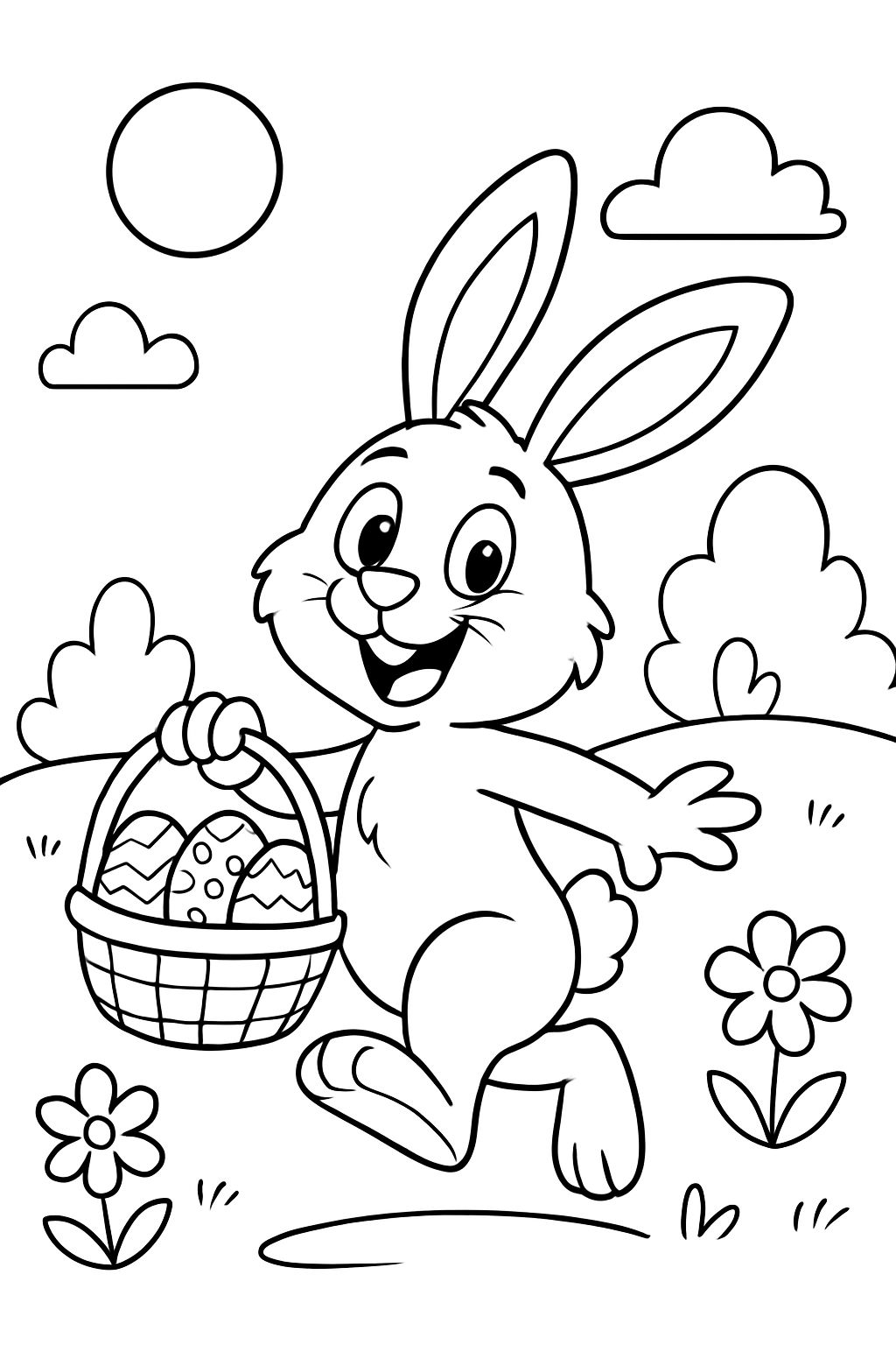 Osterhase mit Eierkorb