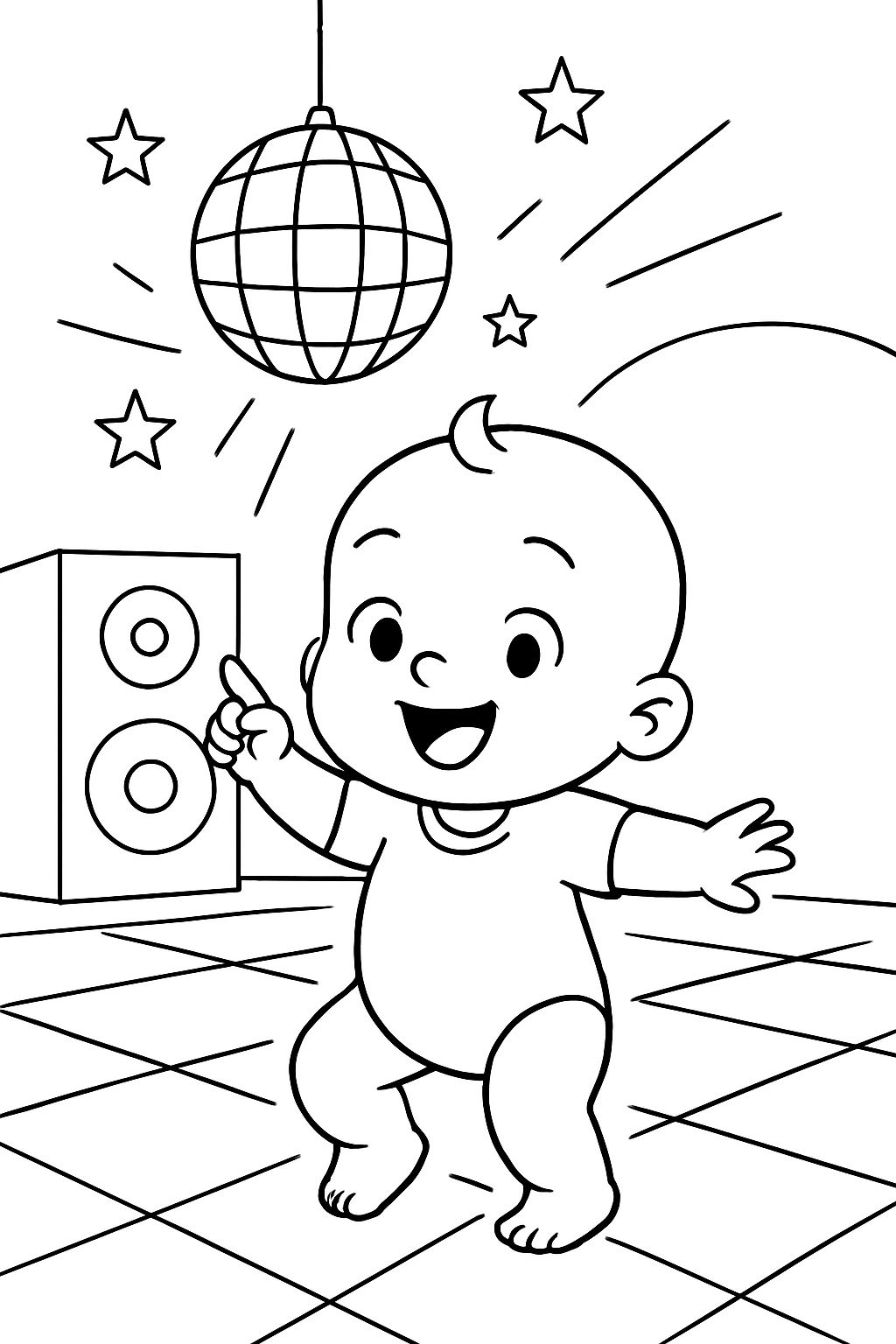 A baby at the disco
