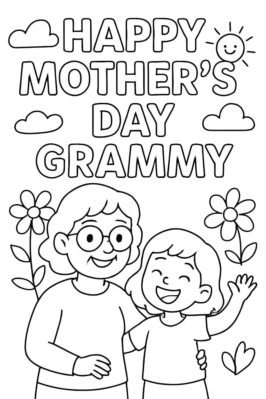 text that says happy mother's day grammy