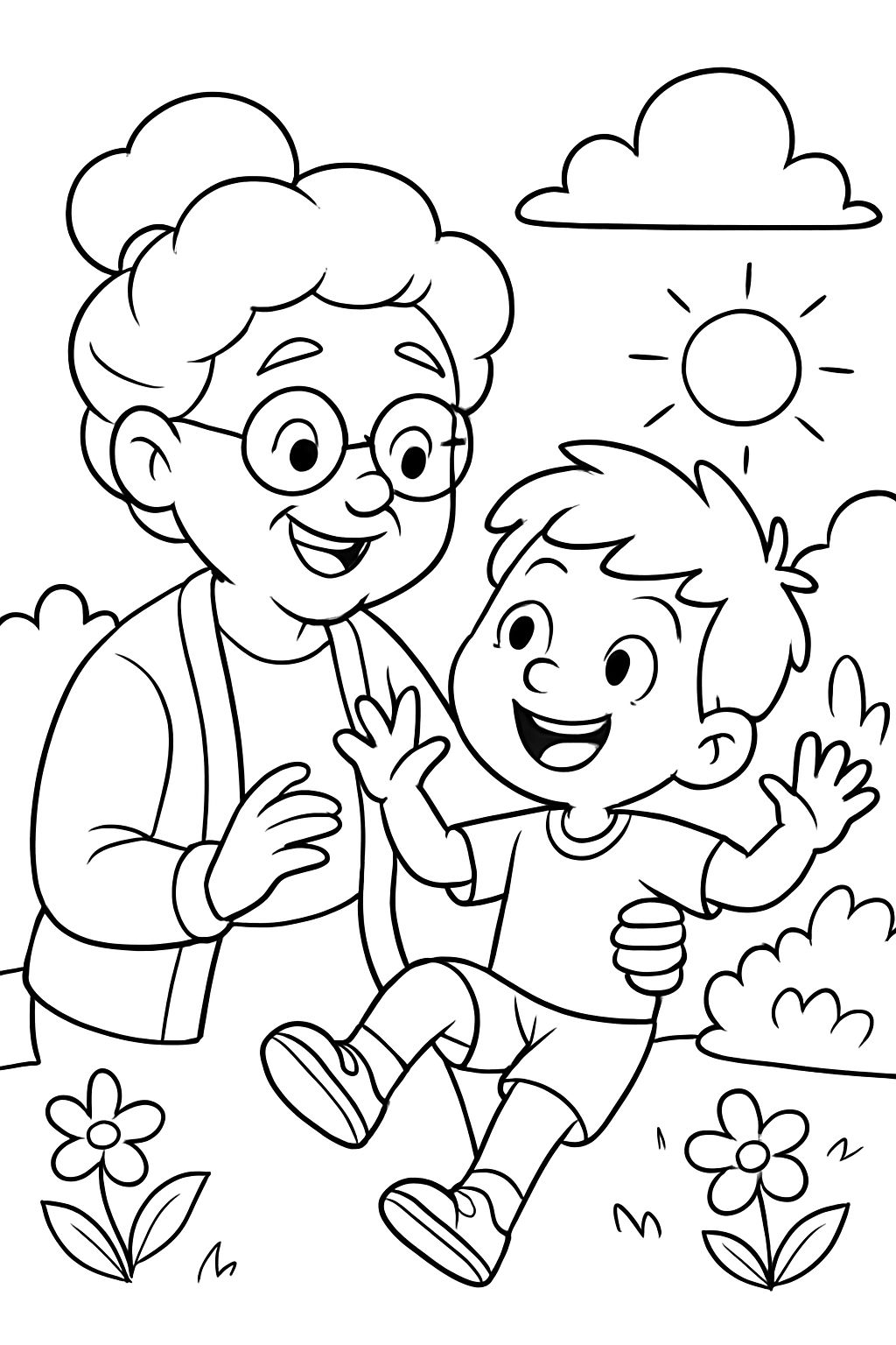 Oma mit enkel