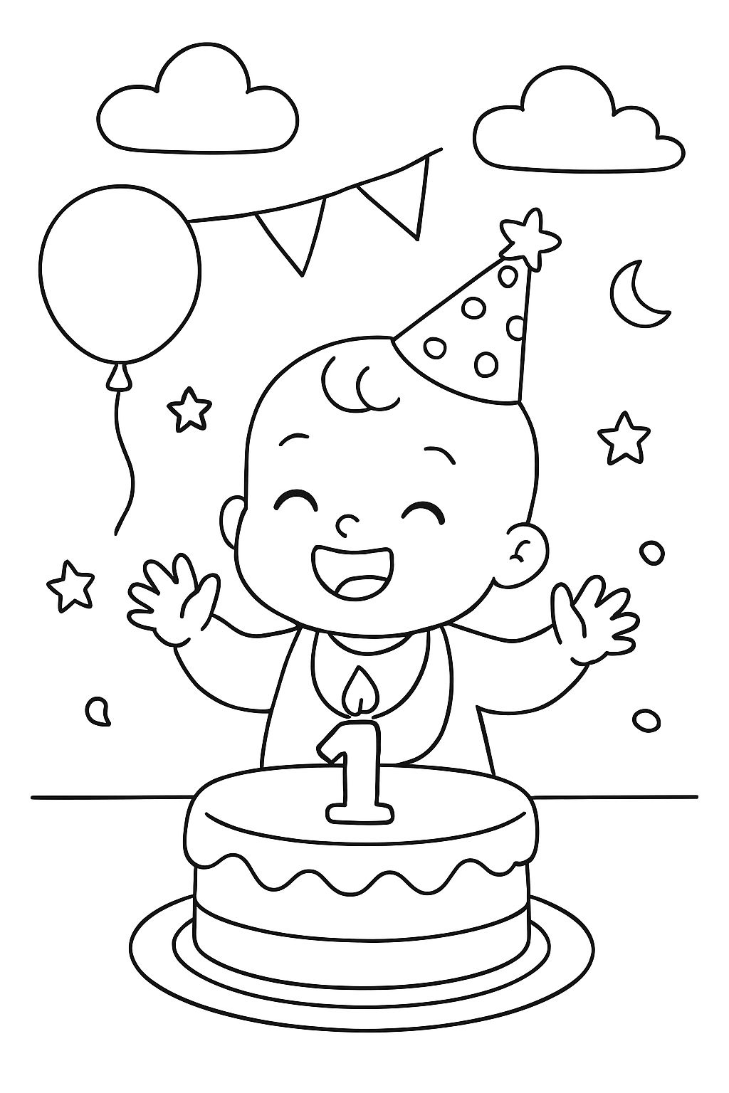 A babys first birthday with cake A babys first birthday with cake