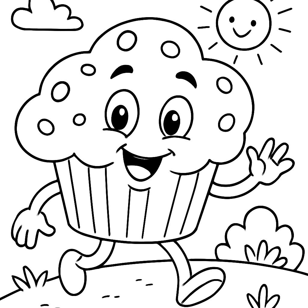 Muffin para colorear Muffin para colorear