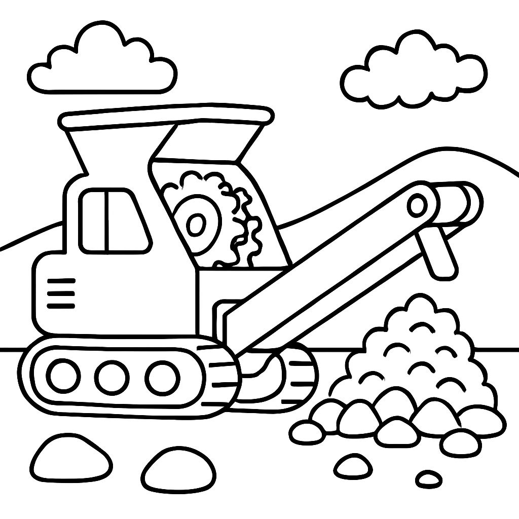 A shredding machine for crushing stones A shredding machine for crushing stones