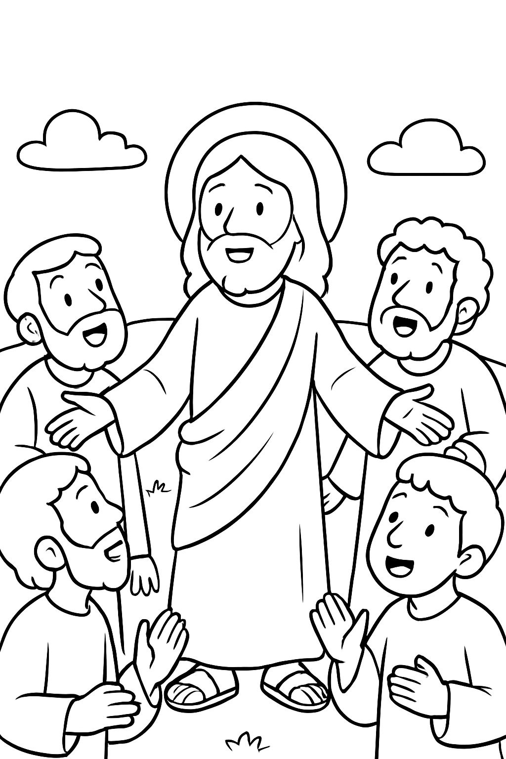 Jesus appears to his disciples.