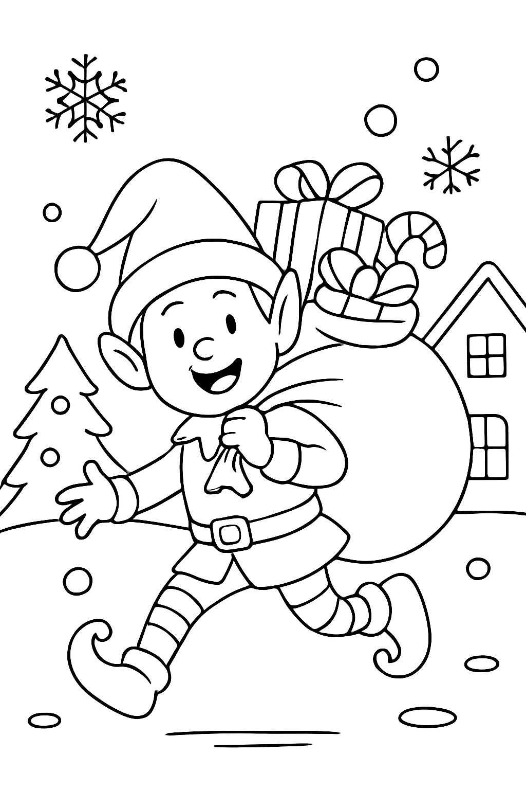 l'elfe de distribution de Noël