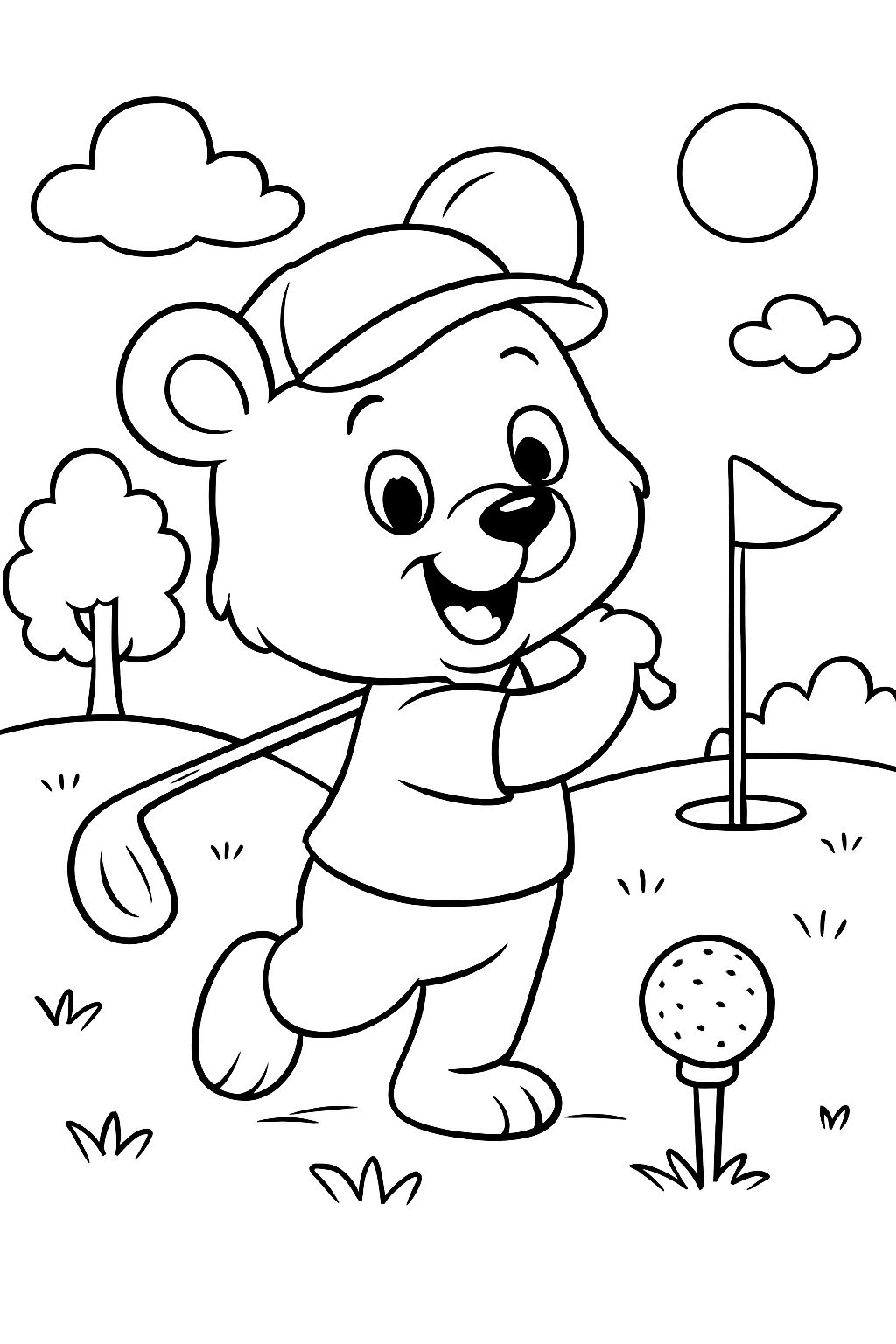 golfing bear