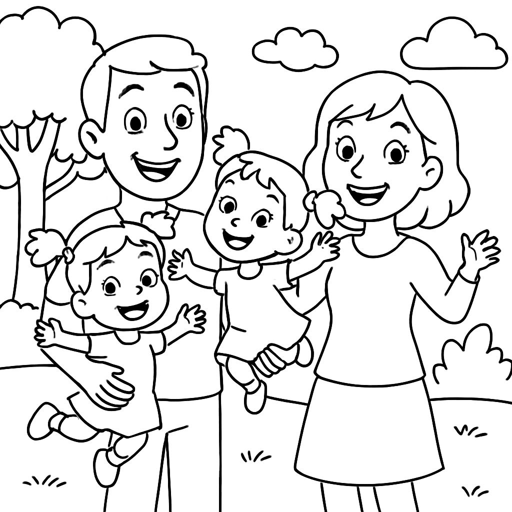 pai mãe e meninas gêmeas pai mãe e meninas gêmeas