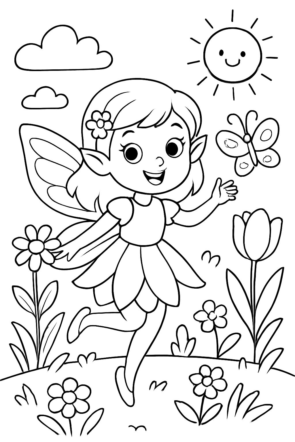 a fairy in the spring garden