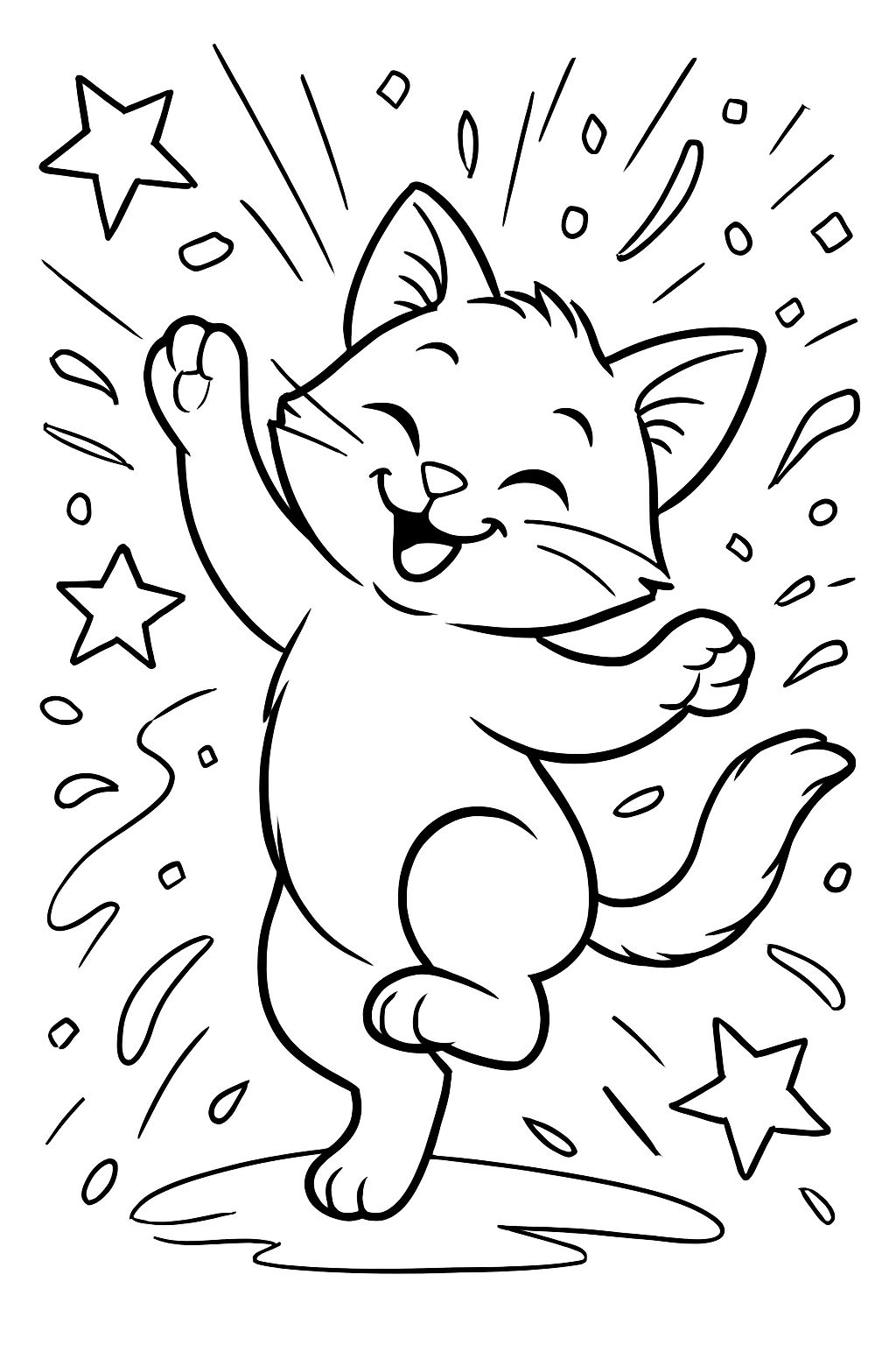 a dancing kitten