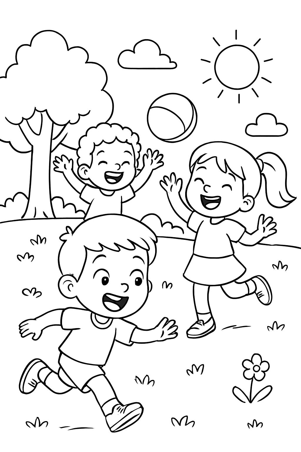 enfant jouant avec ses amis