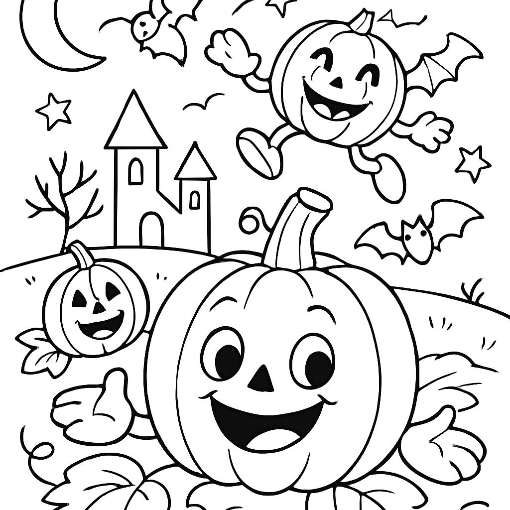 abóboras em um ambiente de Halloween abóboras em um ambiente de Halloween