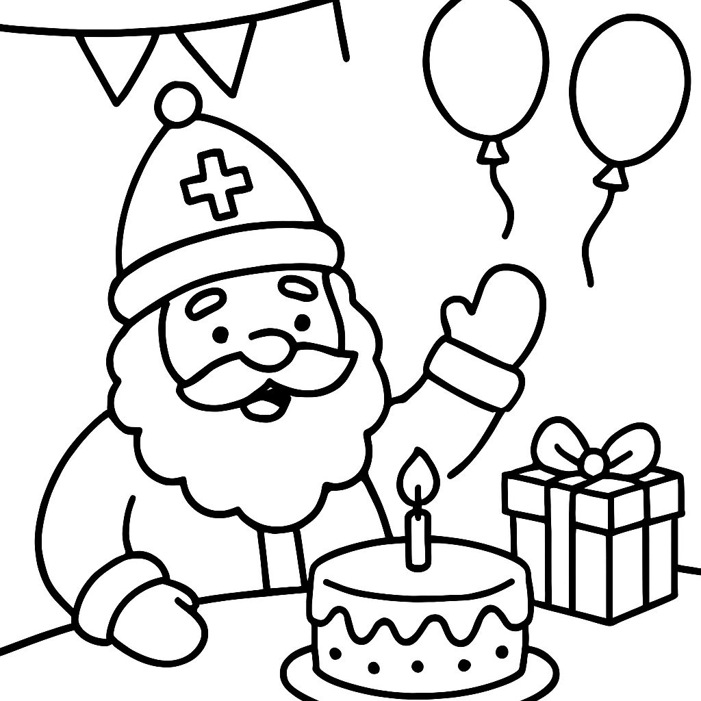 um Papai Noel em uma festa de aniversário um Papai Noel em uma festa de aniversário