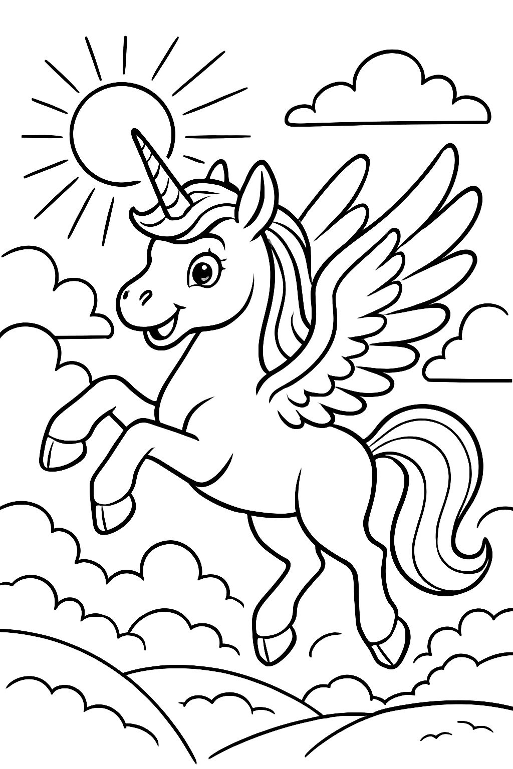 Pegasus unicorn with wings