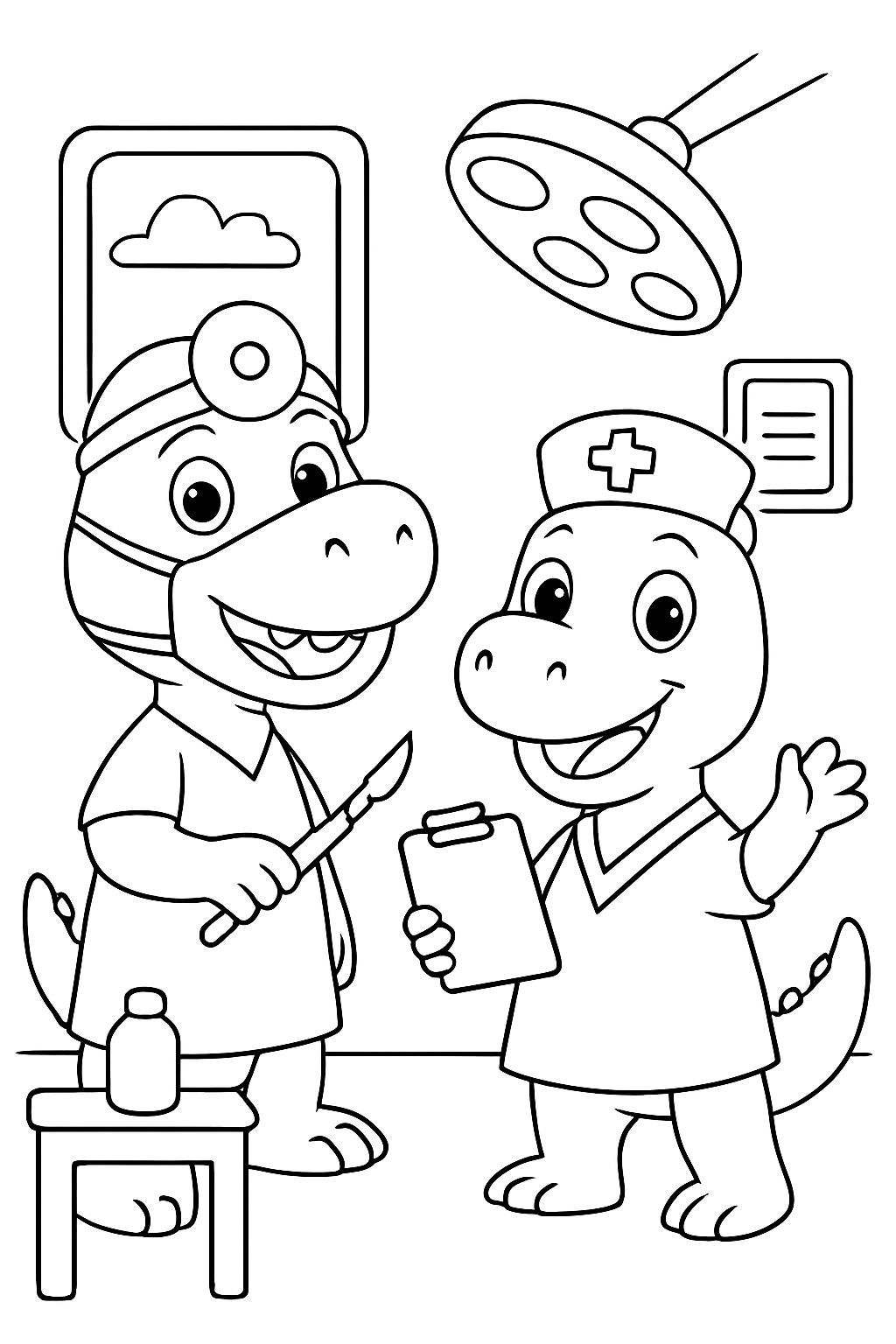 dinosaur surgeon and nurse
