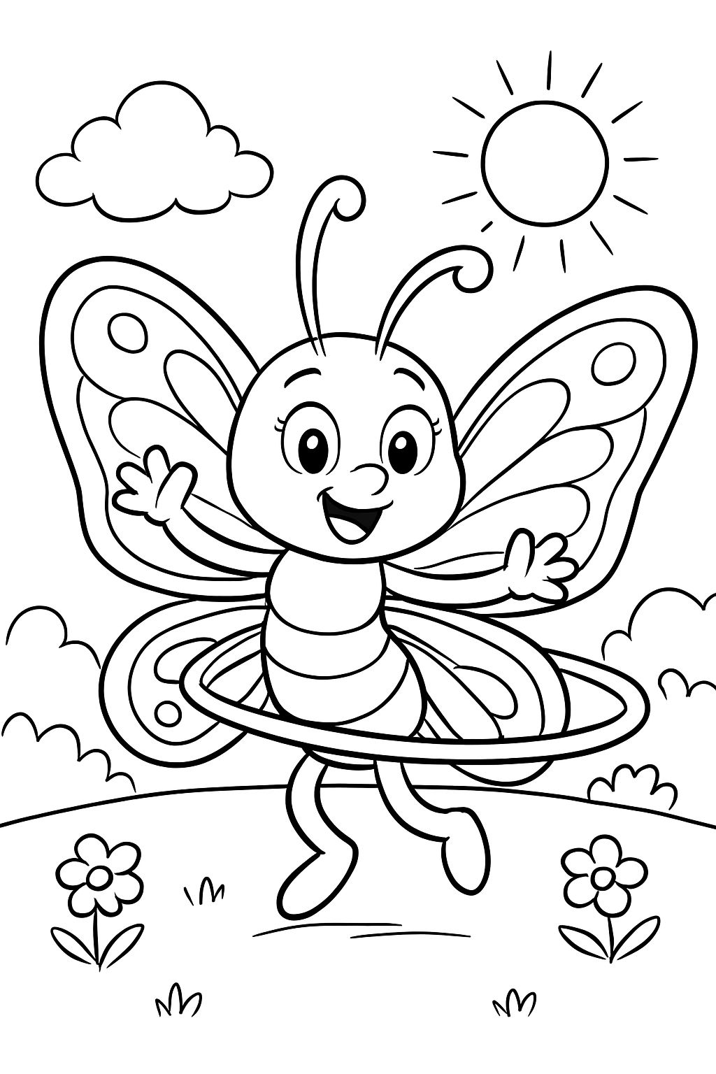 hula hoop butterfly