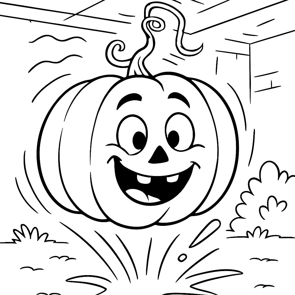 una calabaza colgando del techo y a punto de caer una calabaza colgando del techo y a punto de caer