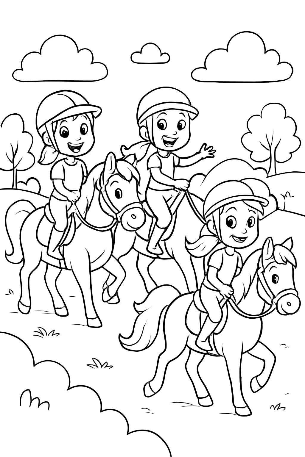3 caballos con 3 jinetes 3 caballos con 3 jinetes