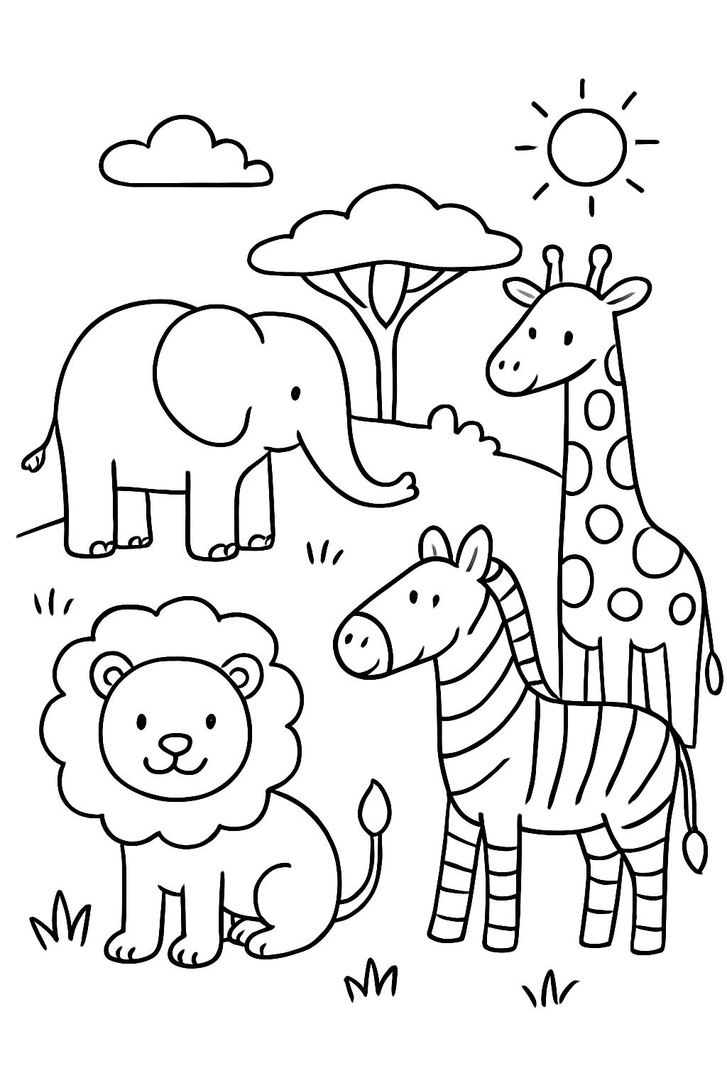 Can you make me a picture of animals from Kenya?