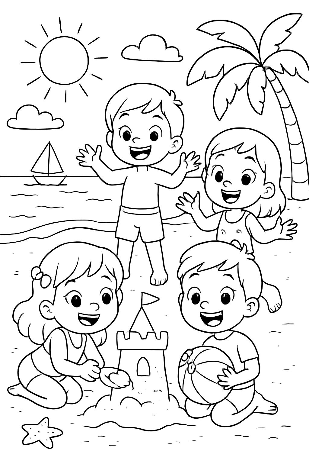 Kids on the beach