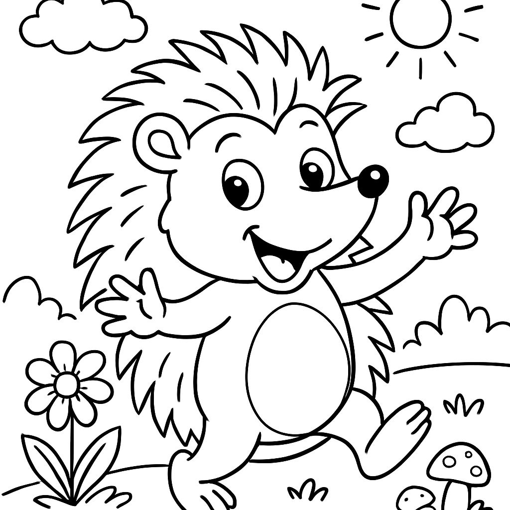 Um ouriço engraçado