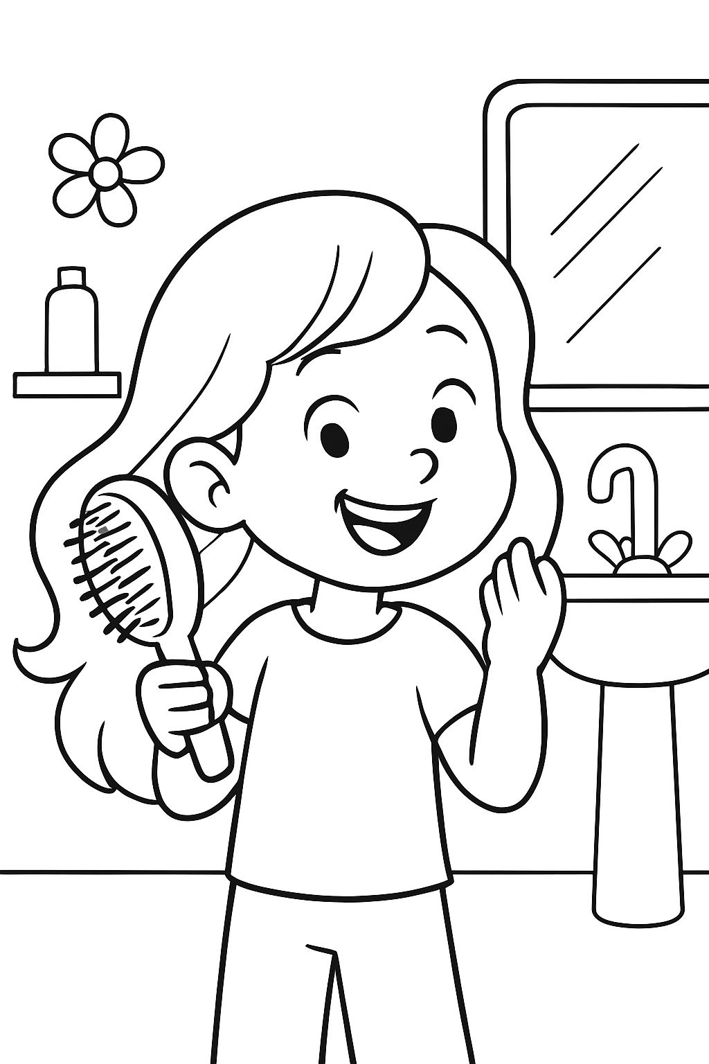 Cepíllame el cabello.