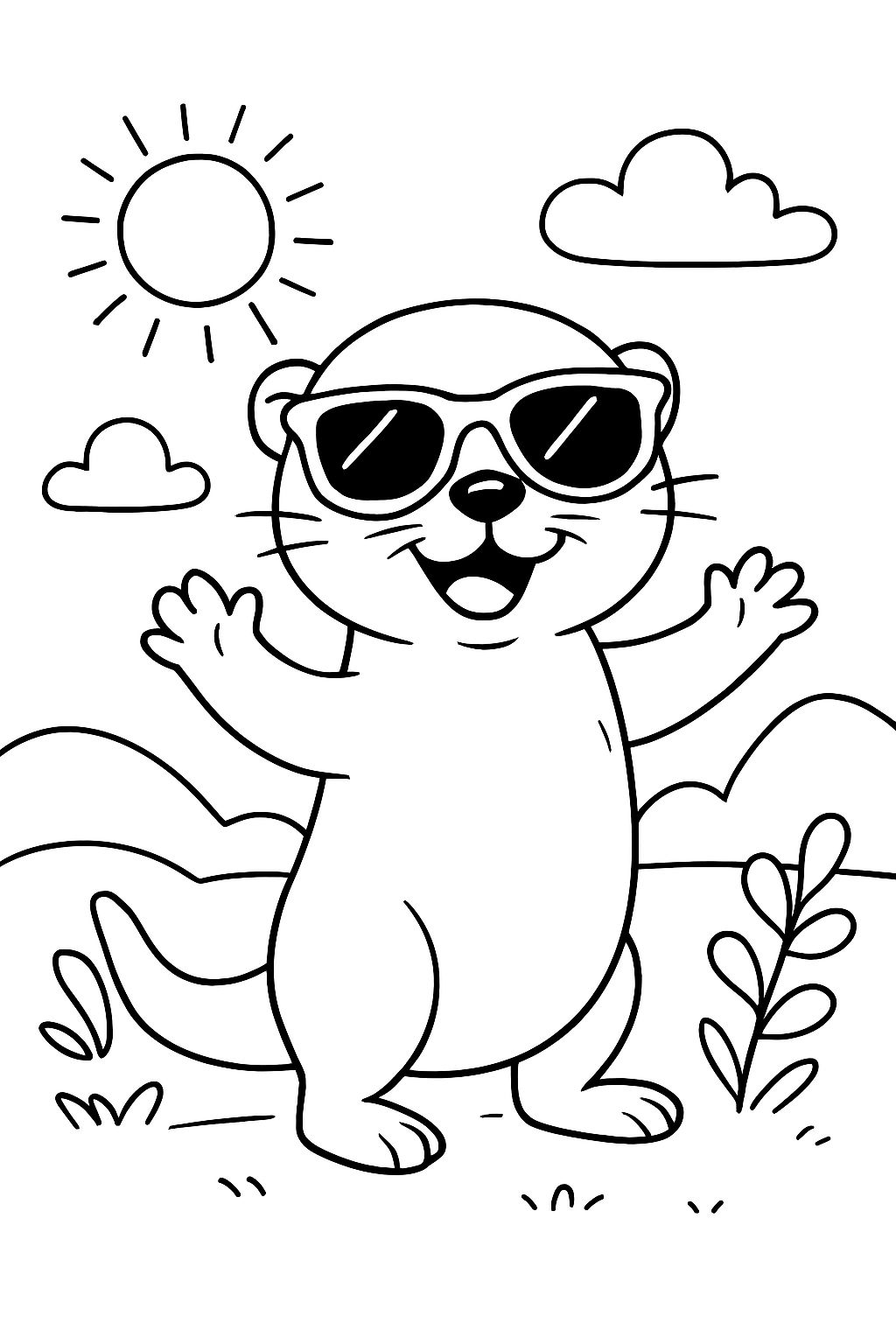 otter mit sonnenbrille otter mit sonnenbrille