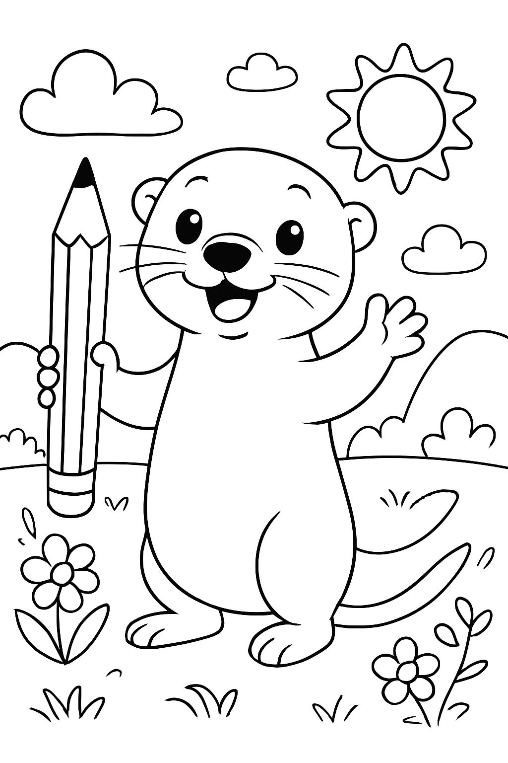 lontra com caneta lontra com caneta