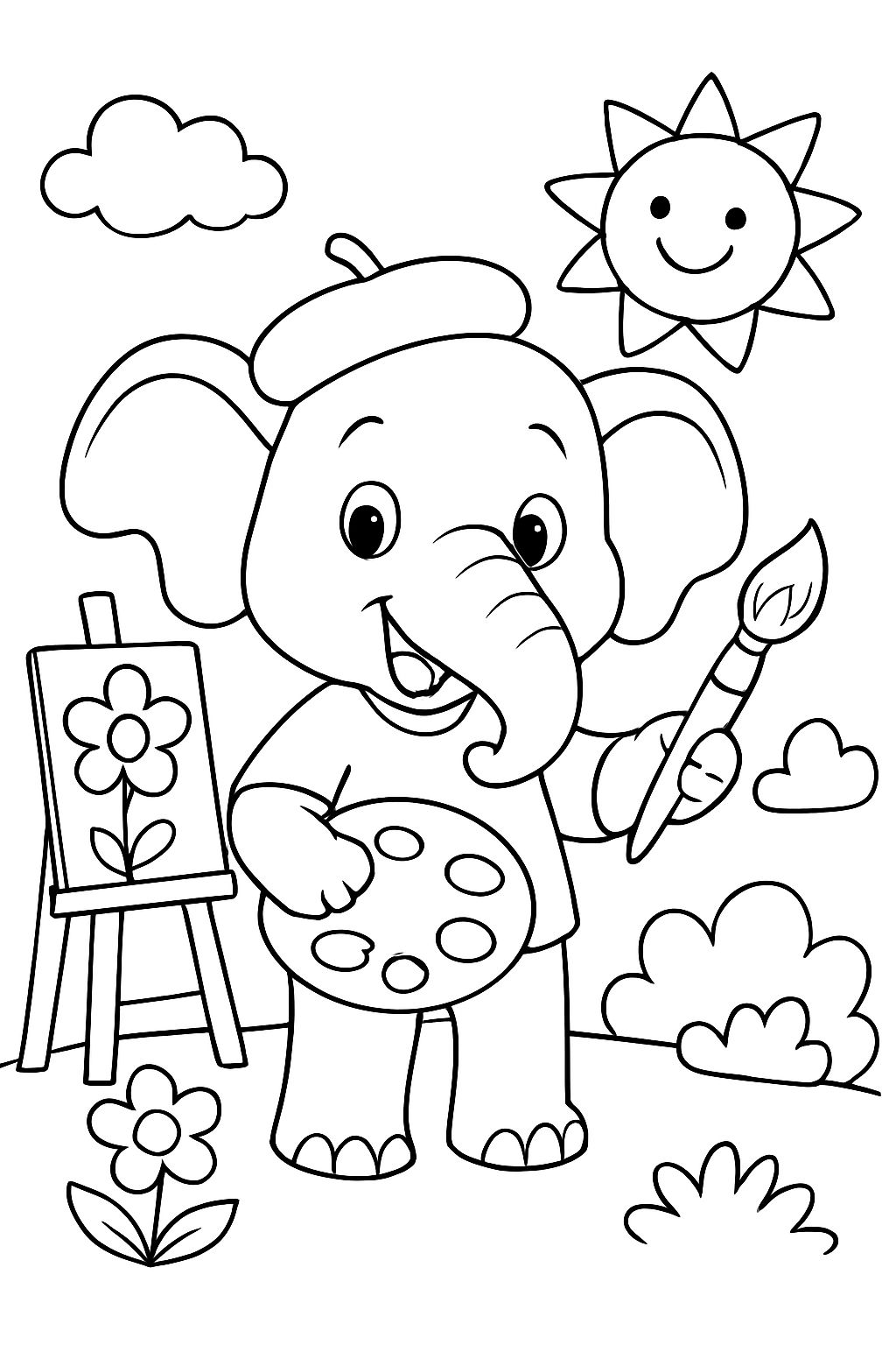 Un éléphant artistique