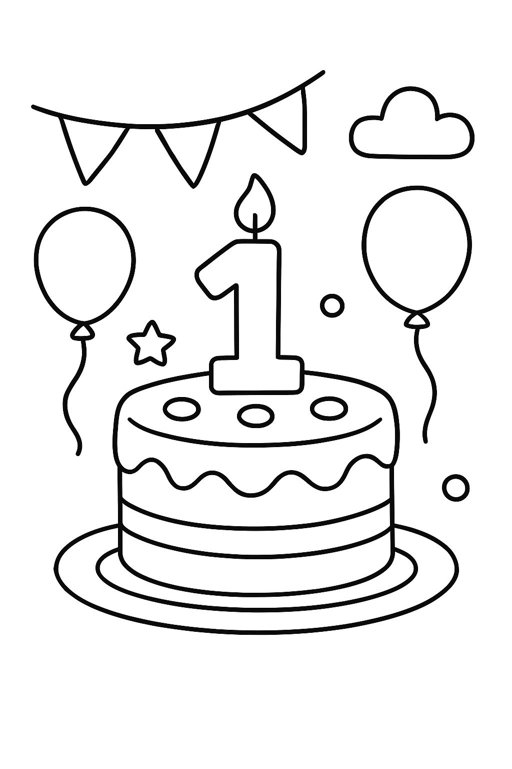 Bolo de 1º aniversário
