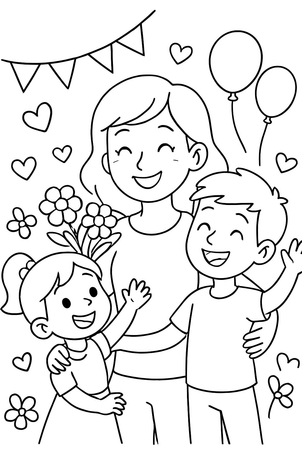 Happy Mother's Day baby girl teen boy