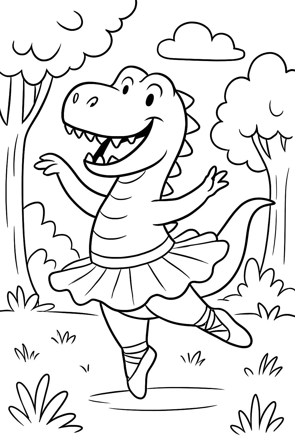 um dinossauro em um tutu de balé um dinossauro em um tutu de balé