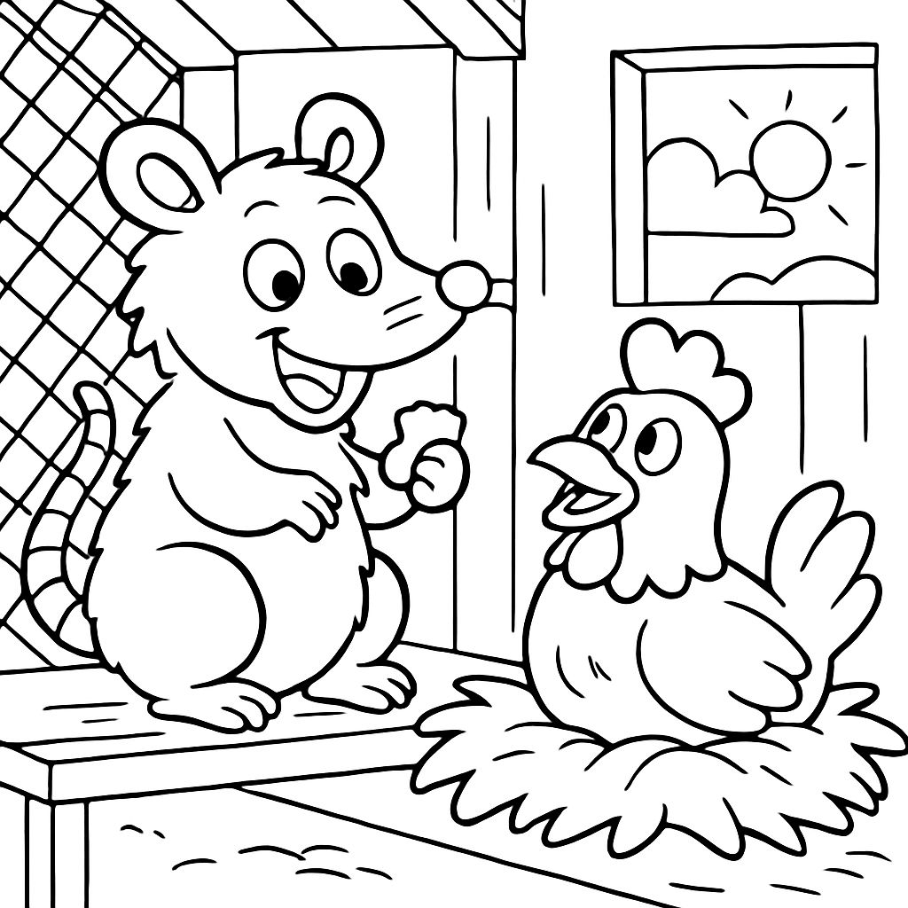 possum eating a chicken in chicken coop possum eating a chicken in chicken coop