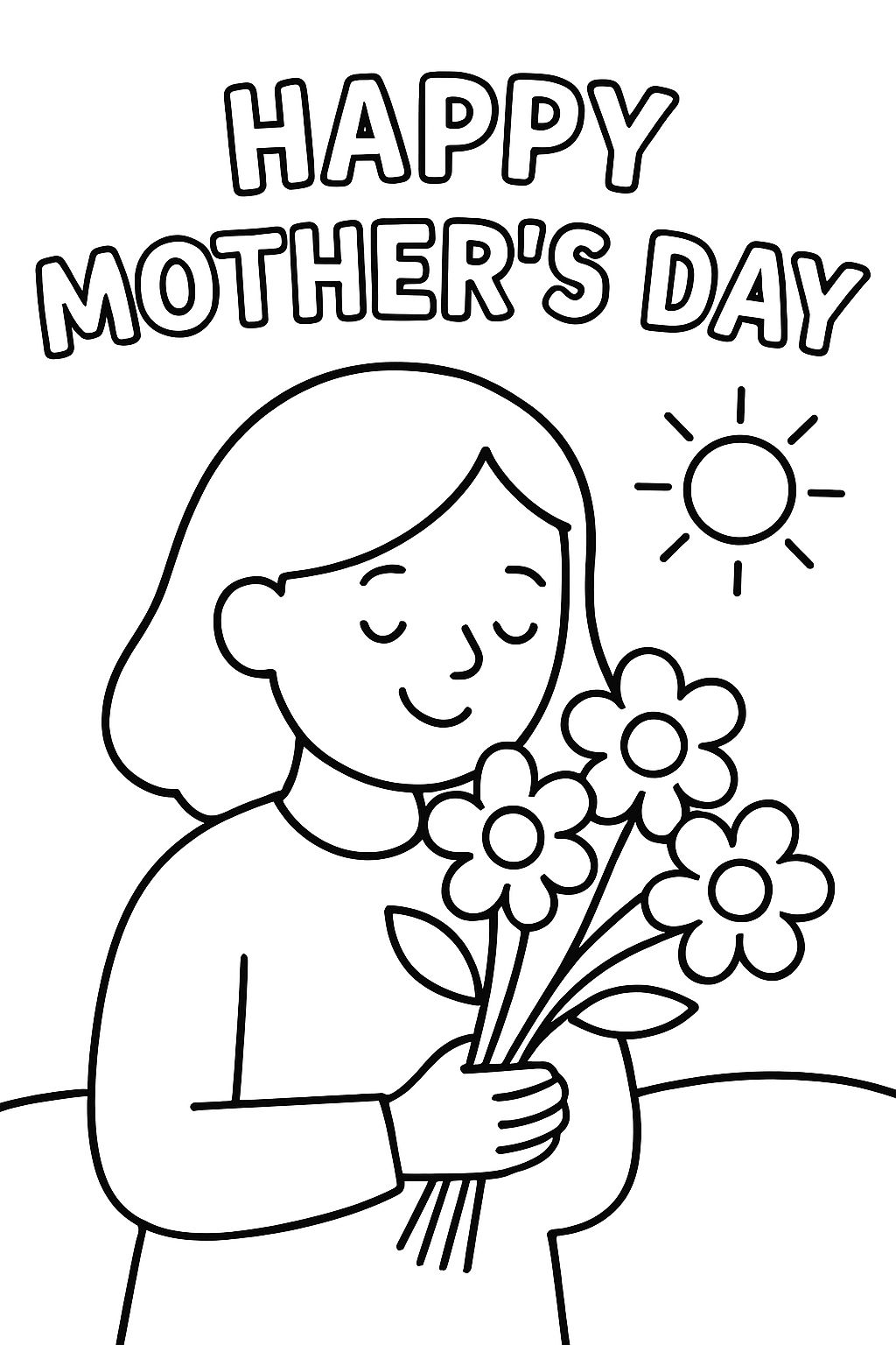 Happy Mothers Day with flowers