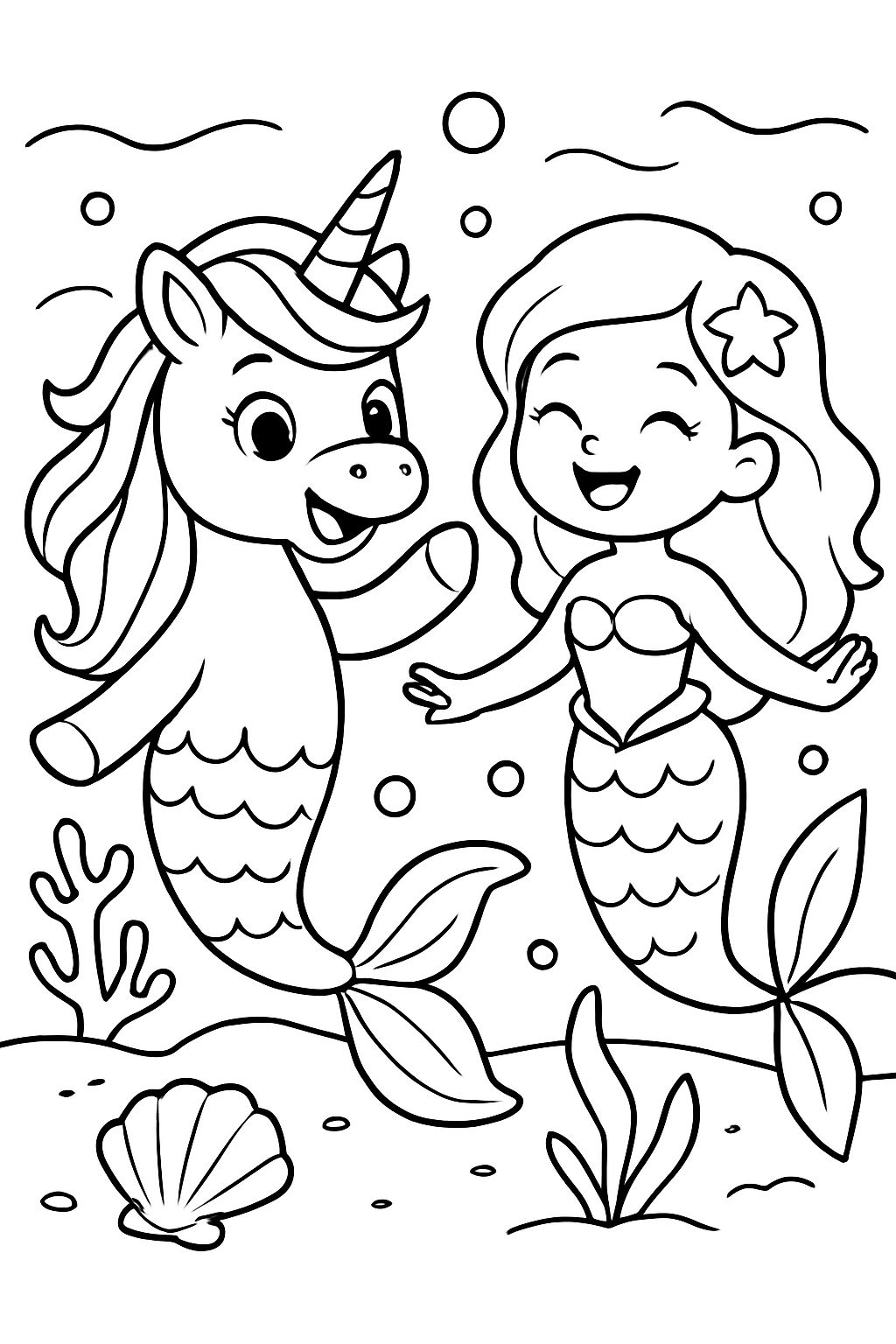 Unicórnio com sereia