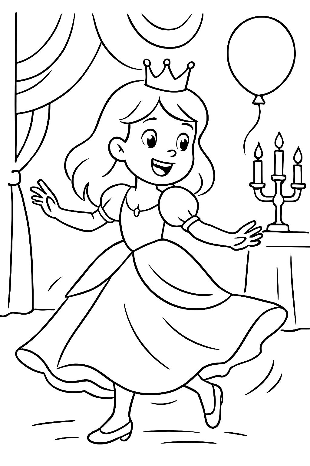 Eine Prinzessin auf einem Ball